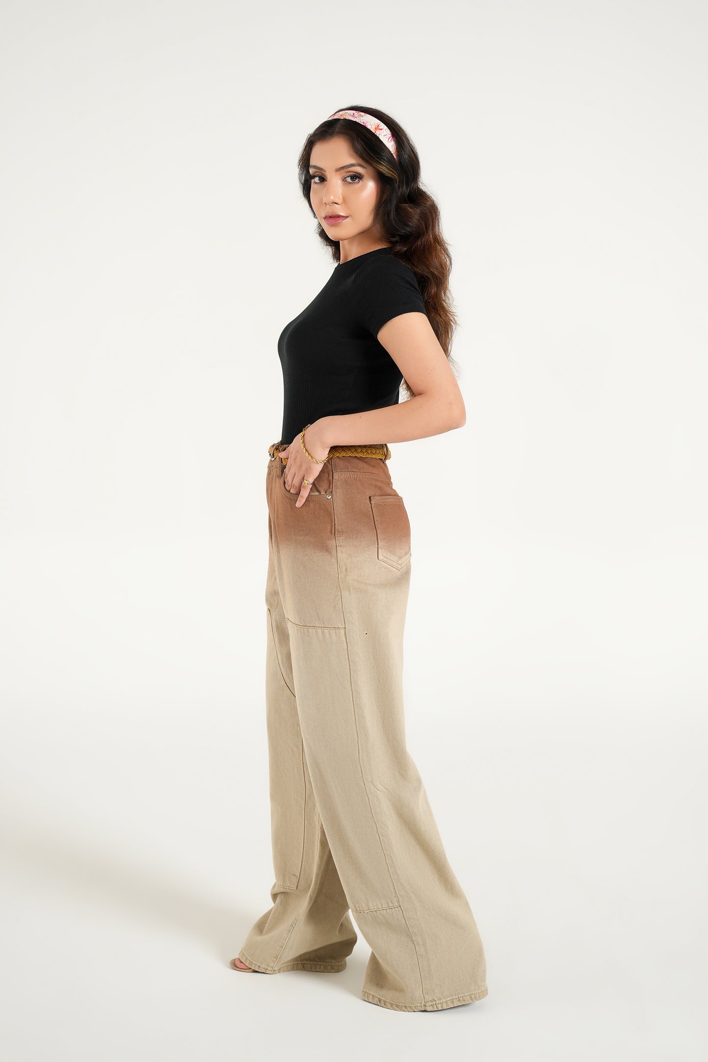 CERNUCCI TIE AND DIE BAGGY FIT DENIM JEAN