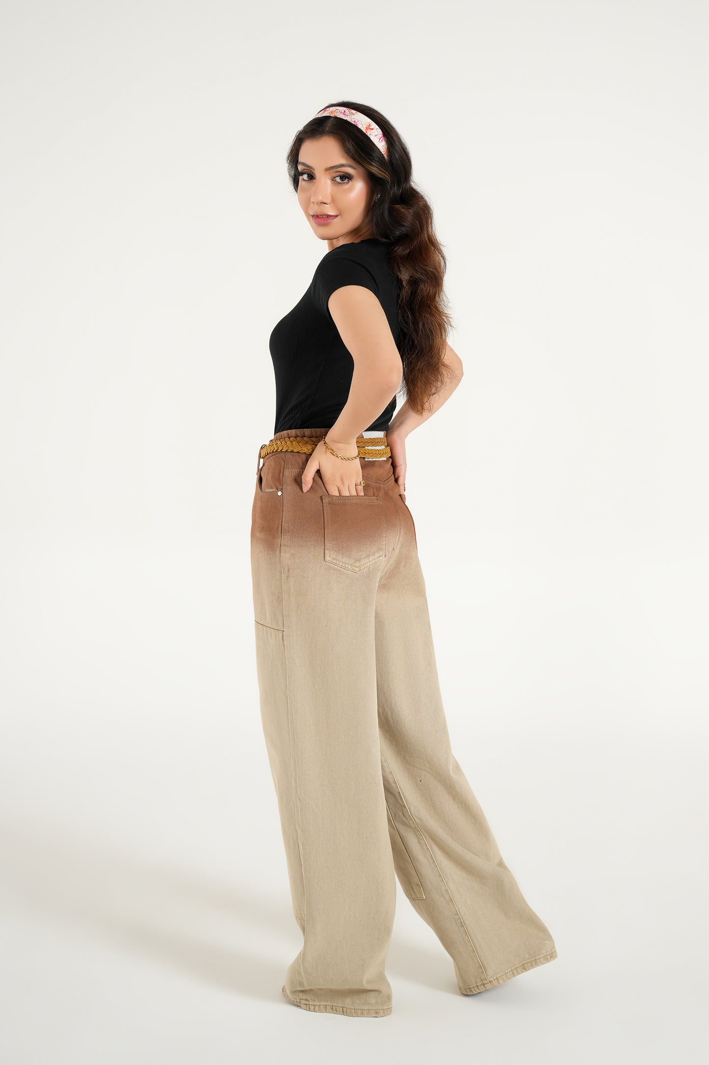 CERNUCCI TIE AND DIE BAGGY FIT DENIM JEAN