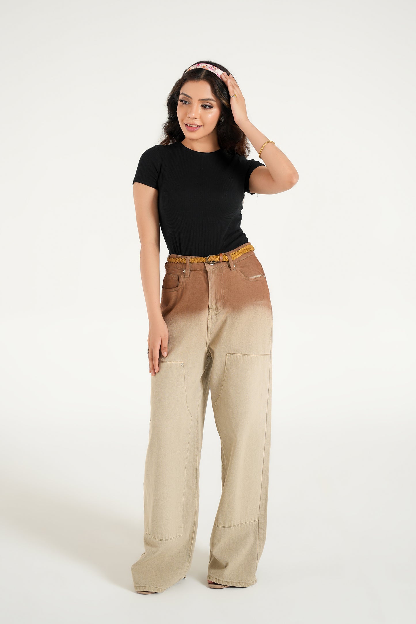 CERNUCCI TIE AND DIE BAGGY FIT DENIM JEAN