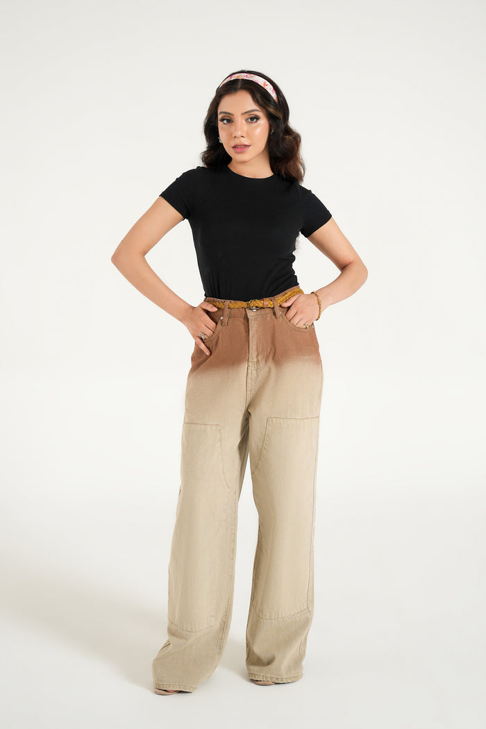 CERNUCCI TIE AND DIE BAGGY FIT DENIM JEAN